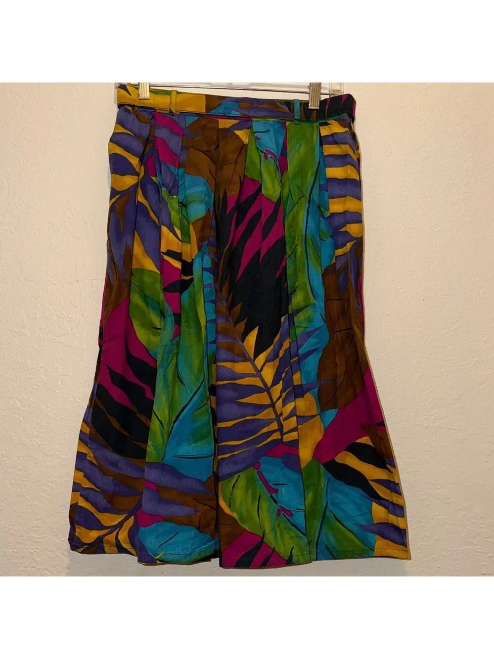 Vintage Tropical Print Modest Skirt cottagecore granny teachercore - Picture 6 of 8